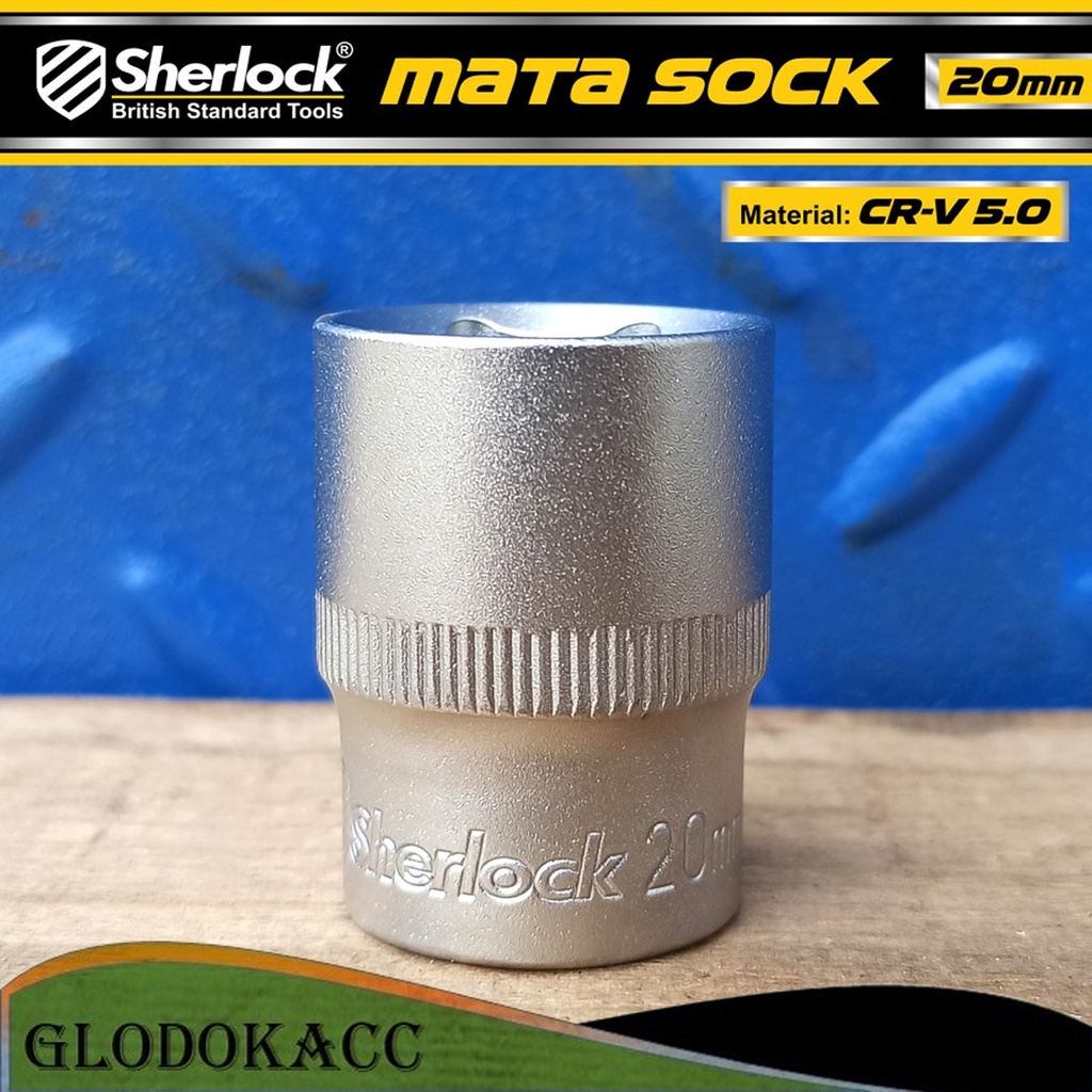 Kunci Shock 20 mm 6 PT / Sherlock Mata Sok/Sock 1/2 inch