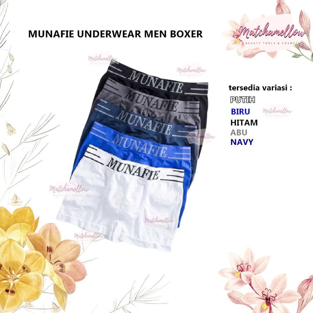 ❄️MATCHA❄️ MUNAFIE UNDERWEAR MEN BOXER -- CELANA BOXER PRIA - CELANA DALAM PRIA