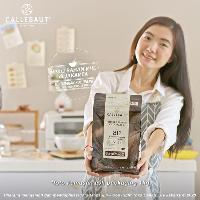 

Callebaut Dark Chocolate Couverture 811 NV 54,5% 1kg ASLI Coklat 811NV