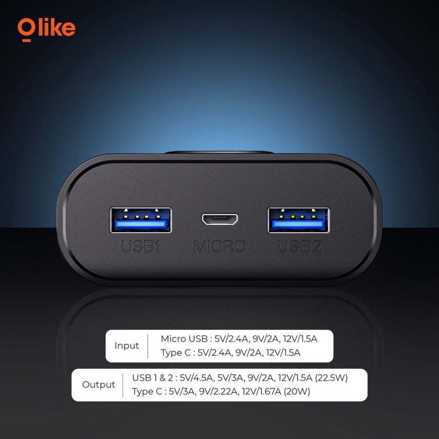 Olike Powerbank P6 20000 mAh Fast Charging Garansi Resmi