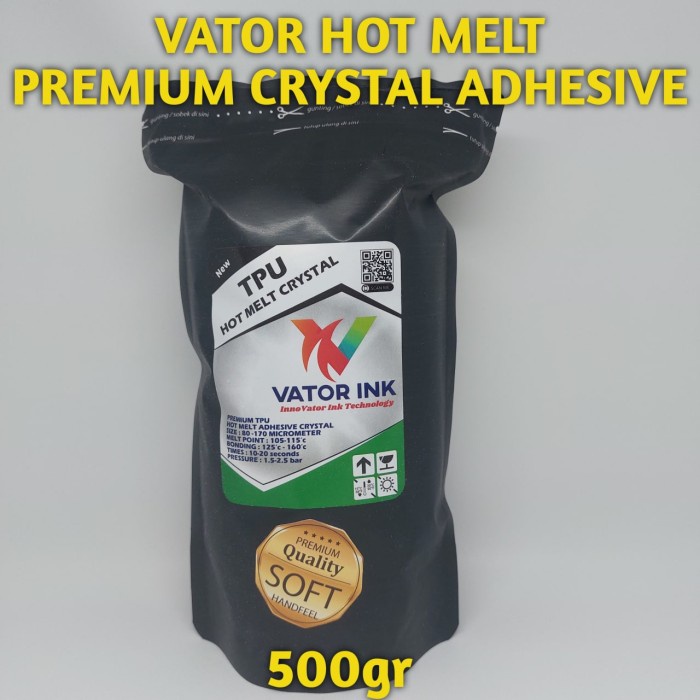 

Terlaris Vator Hot Melt Tpu Premium Crystal Adhesive 500Gr Strong Bond Dtf