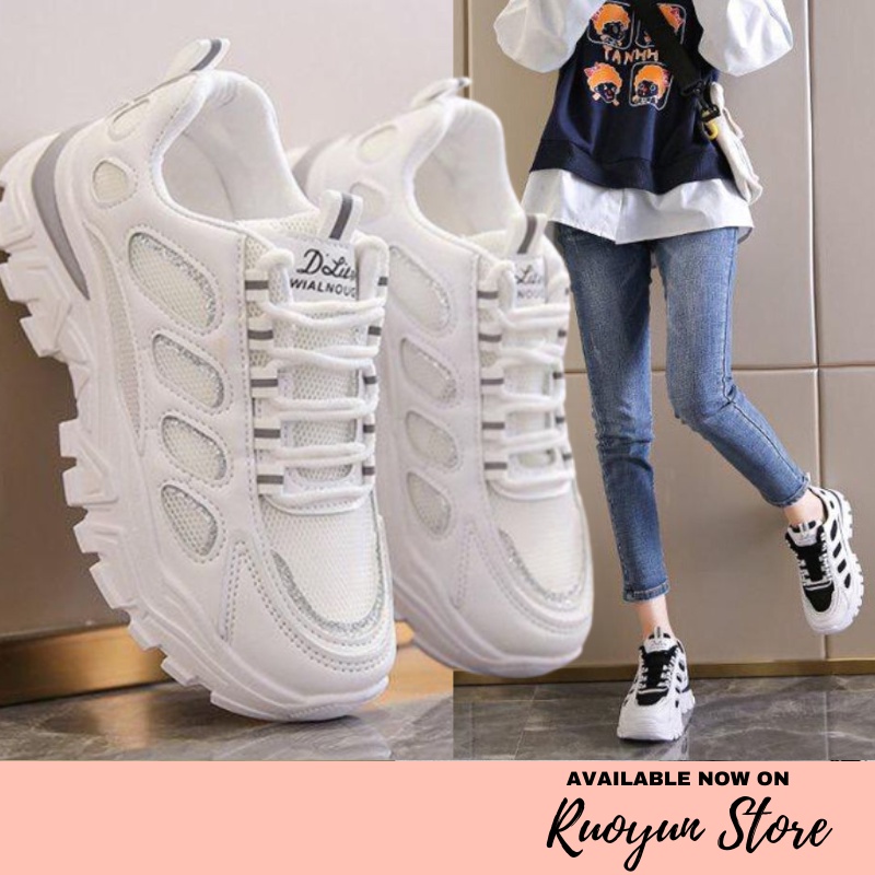 RYX - HJJ Dottie Sepatu Sneakers Tali Wanita Fashion Casual / Olahraga - Ori Import