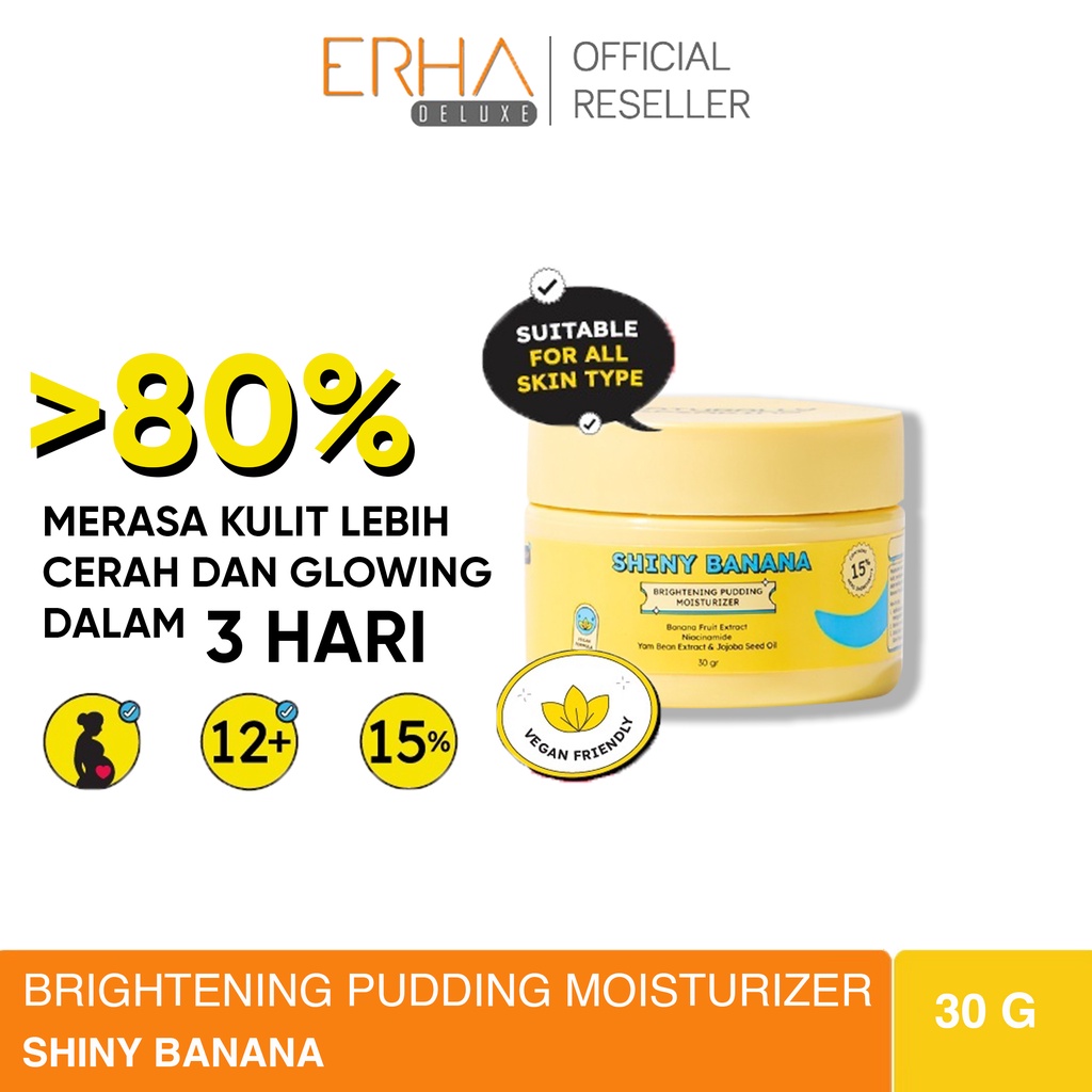 Naturally Speaking Shiny Banana Brightening Pudding Moisturizer - Pelembab Wajah