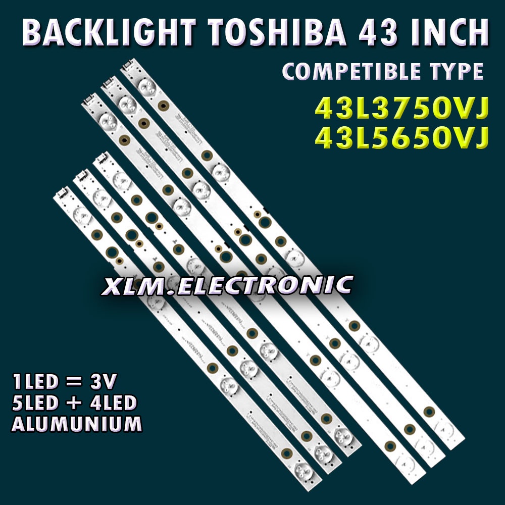 BACKLIGHT TV LED TOSHIBA 43 43L3750VJ 43L5650VJ 43L3750 43L5650