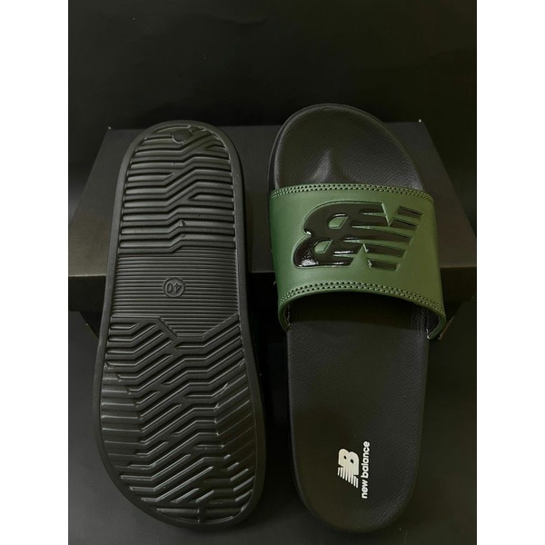 Sendal Slop Slip On NB Sandal Slide Santai Slop Hijau Army NB Original