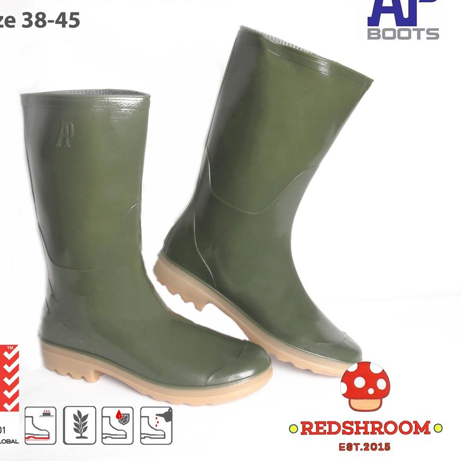 ➧ Sepatu Boot Tinggi AP Boots AP 9303 sepatu JUMBO EXTRA LARGE ✯