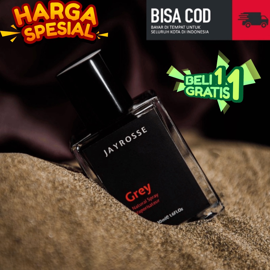 PROMO [BELI 1 GRATIS 1] GRATIS ONGKIR - Parfum Jayrose Eau De Perfume Jayrosse Parfum - Grey Rouge N