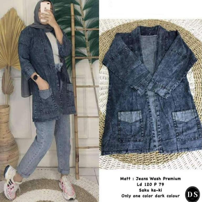MURAH KARDIGAN JEANS / OUTER WANITA / BEST SELLER KARDIGAN JUMBO JEANS