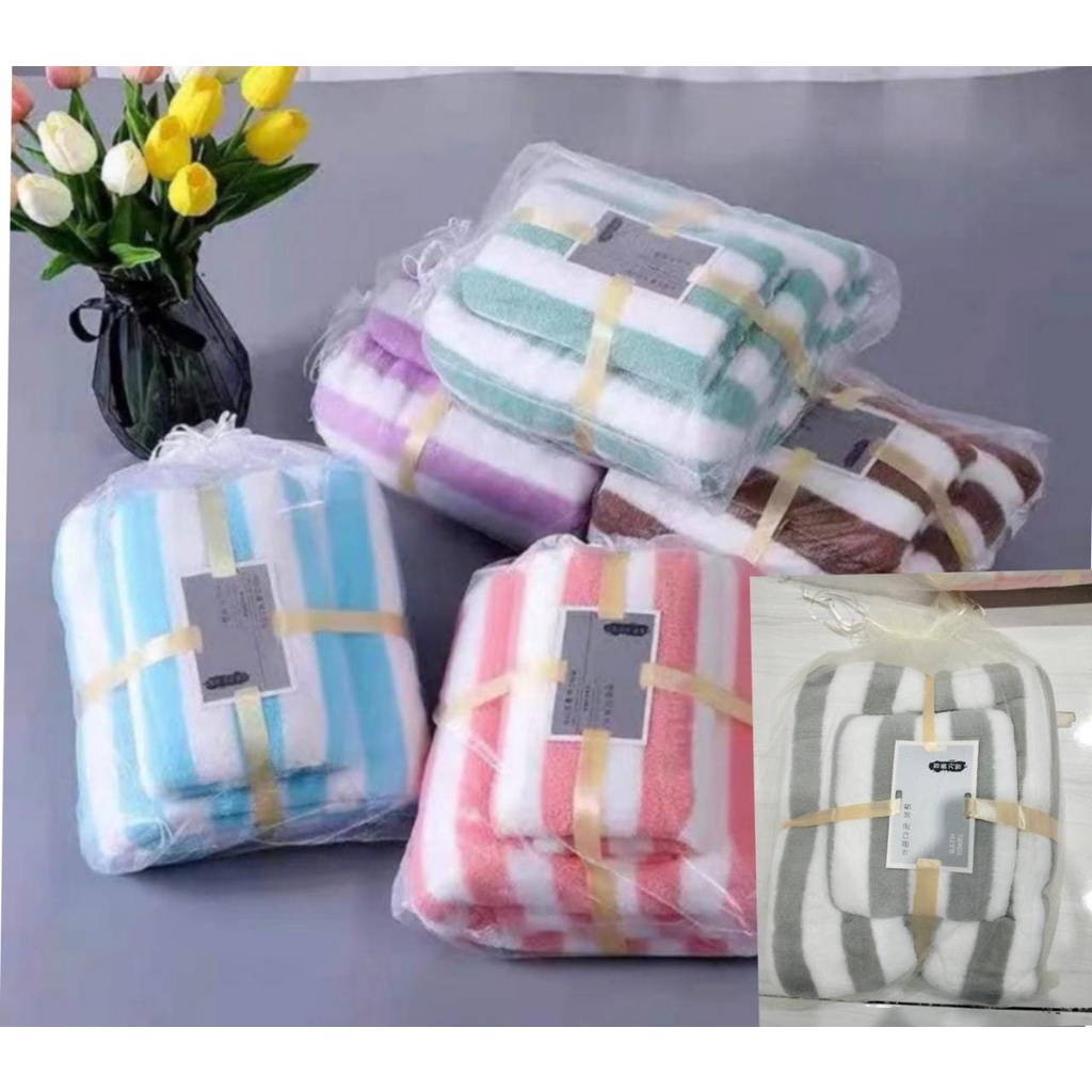 Handuk set 2 in 1 handuk mandi dan cotton towel