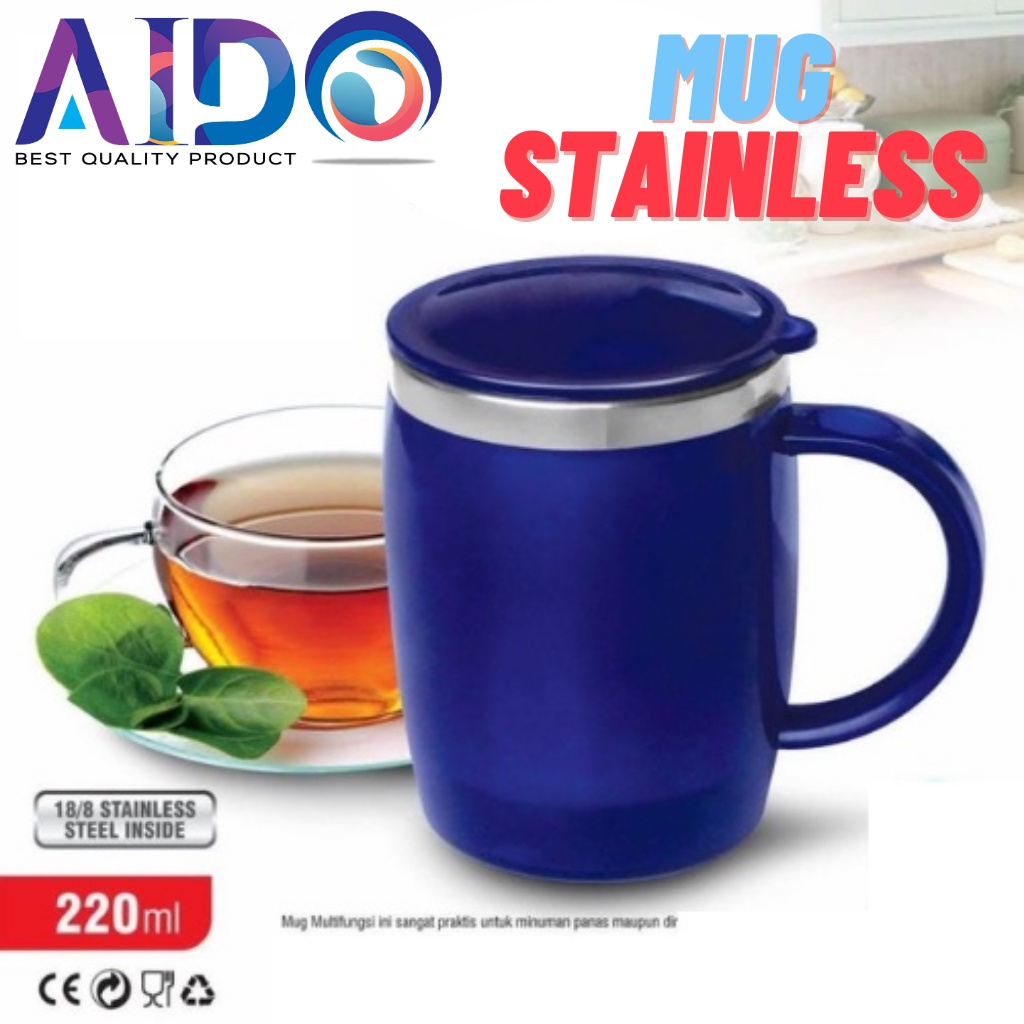 Gelas Mug Vacuum Cup Stainless Steel / Thermos coffee mug stainless / Vacum Gelas Mug Stainless steel 250ml 8256 8255