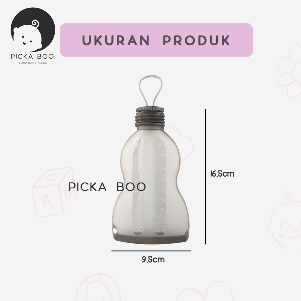 PICKA BOO Juice Reusable Breastmilk Bag  Kantong Asi Silikon FREE PEMBERSIH BOTOL