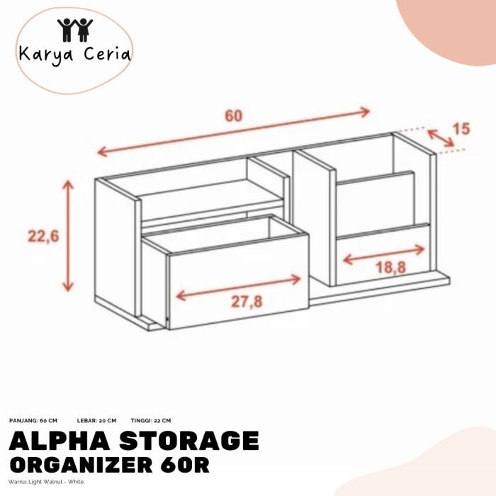 

Alpha Storage Organizer 60R Tempat Pensil Pulpen Penyimpanan Notebook
