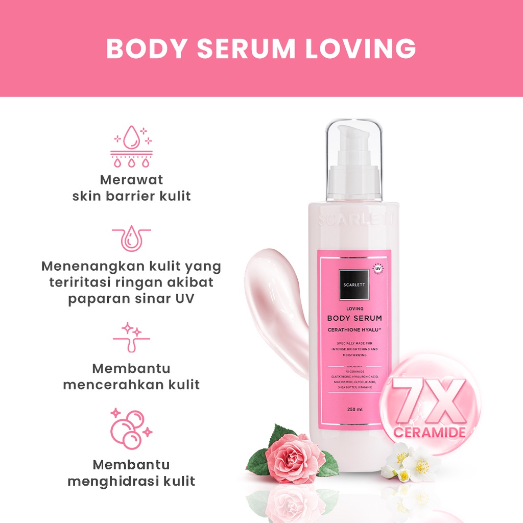 |LB| SCARLETT WHITENING LOVING SERIES - BODY LOTION - SHOWER SCRUB SABUN - BODY SCRUB - BODY SERUM - BODY CREAM LOVING - LOVING SCARLETT BPOM