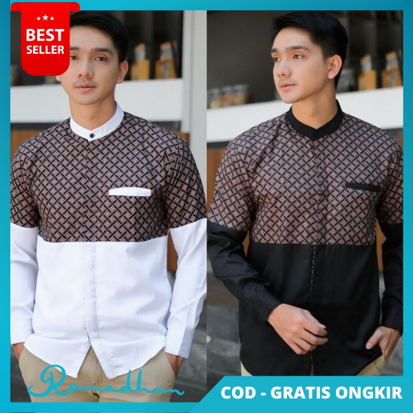 Busanammuslim Peria Modern Kelambi Hari Raya Cowok Naju Koko Terbaru 2023 Baju Muslim Pria Dewasa Pa