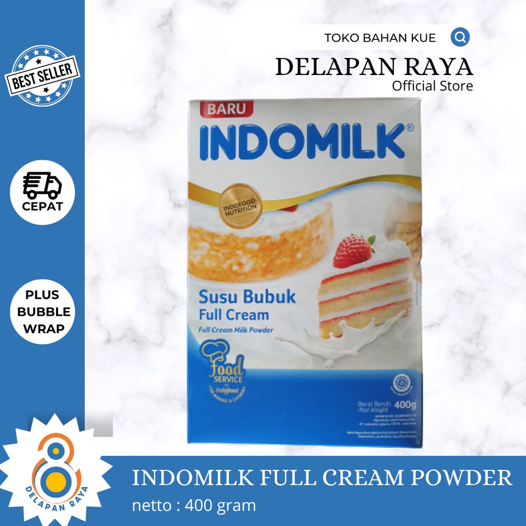 

INDOMILK SUSU BUBUK FULL CREAM 400GR - 8Raya