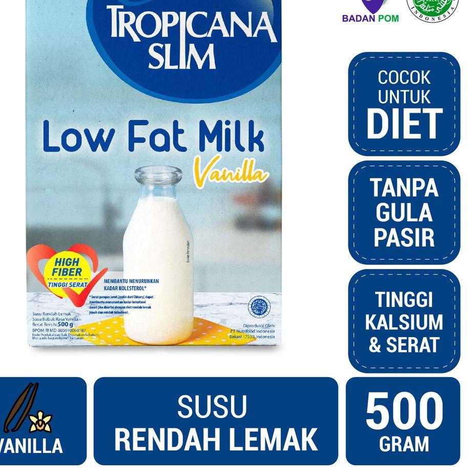 

➦ Tropicana Slim Susu Low Fat Vanilla 500gr - Susu Bantu Diet Turunkan Kolesterol ♠