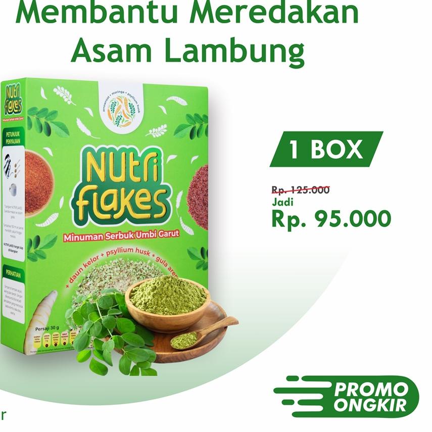 

❄ NUTRIFLAKES Sereal Umbi Garut Membantu Meredakan Asam Lambung Paket 1 Box ➻