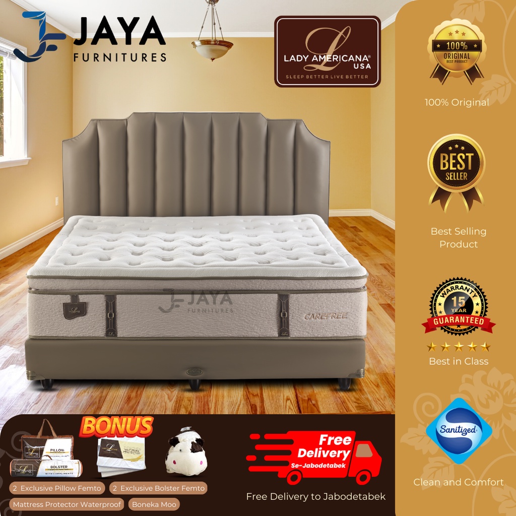 LADY AMERICANA SPRINGBED KASUR MATRAS MATTRESS CAREFREE FULLSET