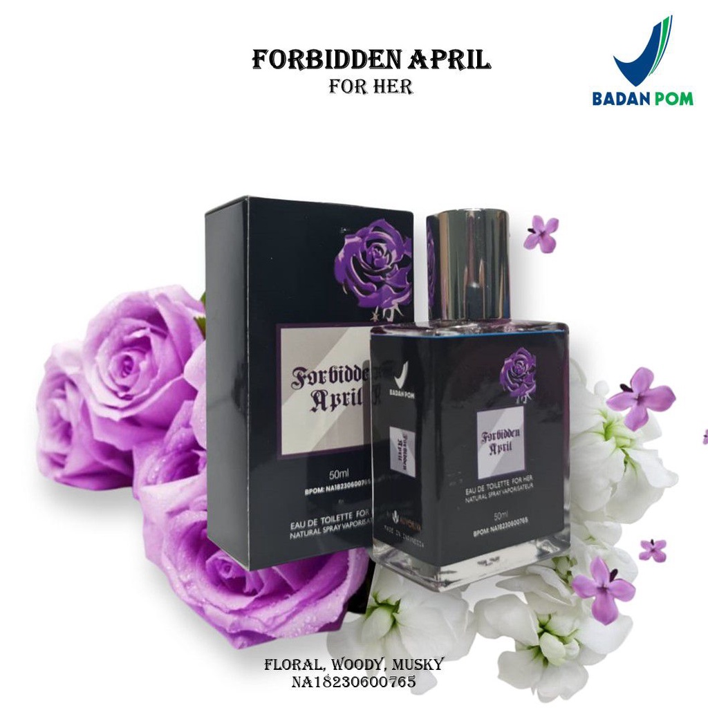 Kanzo - [BPOM] Parfum Forbidden April 50ml Premium / Parfum Forbidden April 50ml Best Seller / Parfum Wanita Wangi Tahan Lama