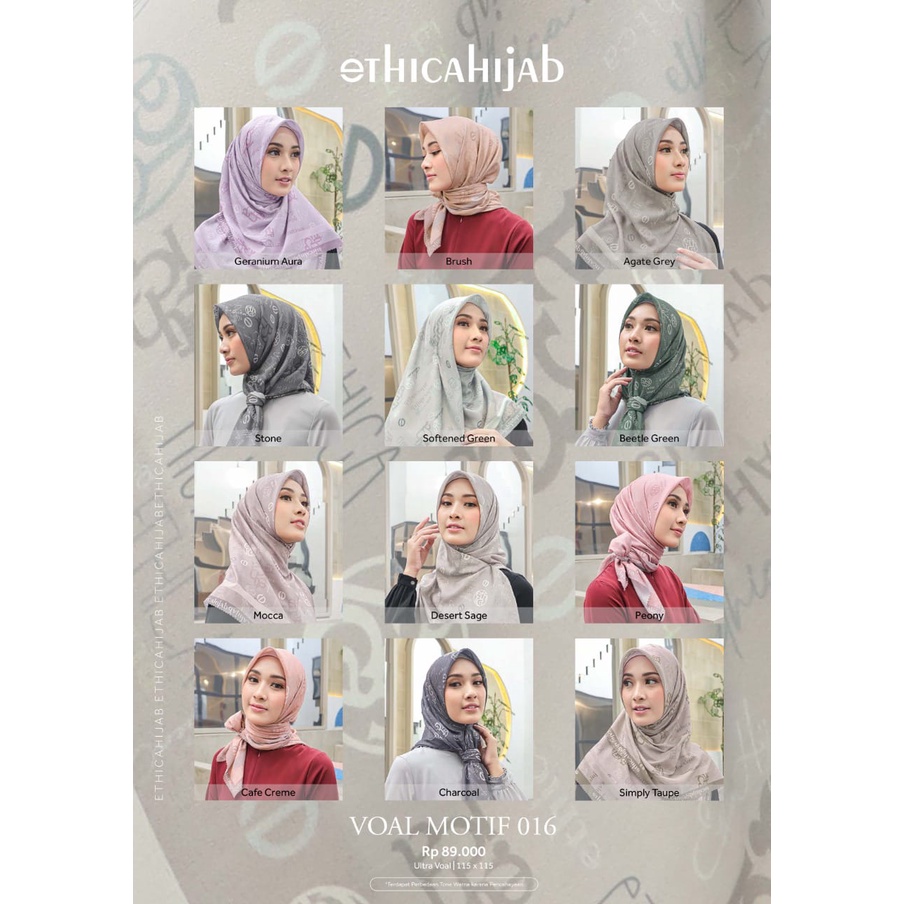 Ethica Kerudung Segiempat Voal Motif 016