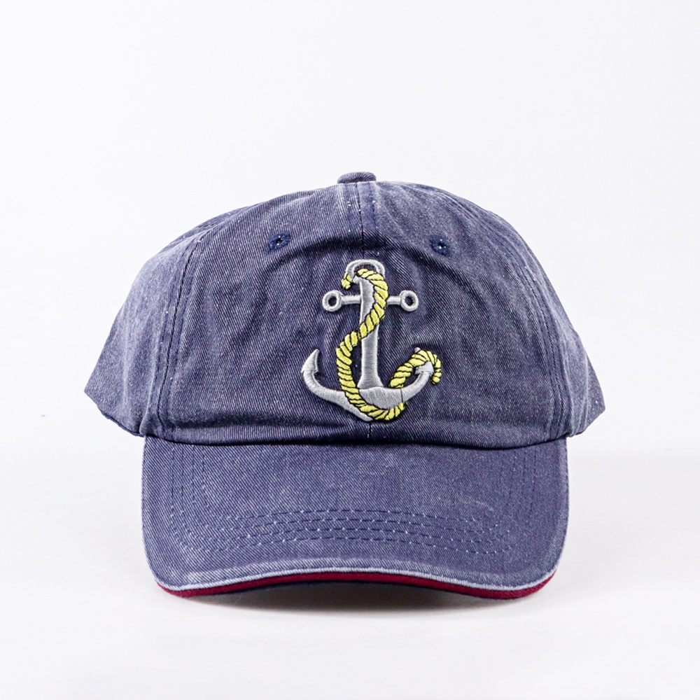 HATLANDER Topi Baseball Cap Hat 3D Embroidery - SBC56 - Navy Blue