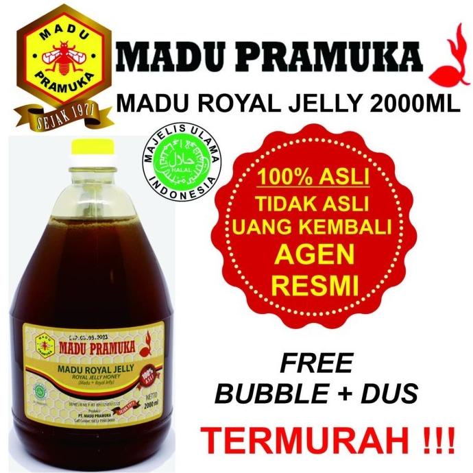 

MADU TERBARU MADU PRAMUKA ASLI MADU ROYAL JELLY (MADU + ROYAL JELLY) 2000ML EL09I09A82L