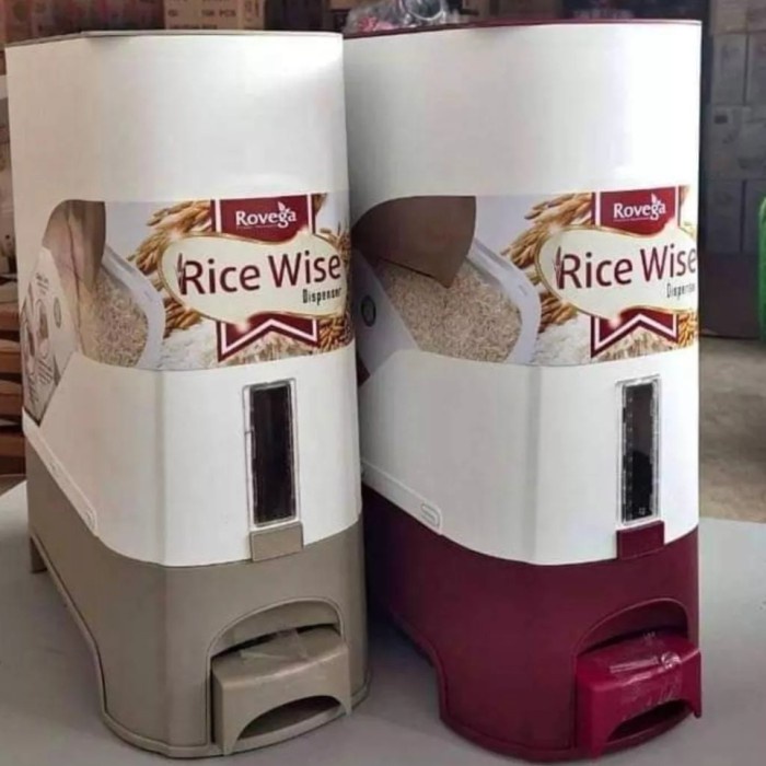 tempat beras rice box rovega 10kg RCB-15 ORIGINAL