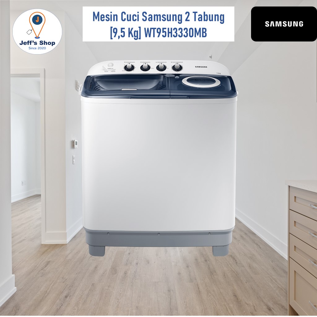 Mesin Cuci Samsung 2 Tabung [9,5 kg] WT95H3330MB