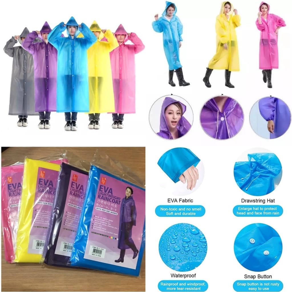 Eva jas hujan dewasa jas hujan mantel jas hujan tebal jas hujan eva dewasa jas hujan kancing