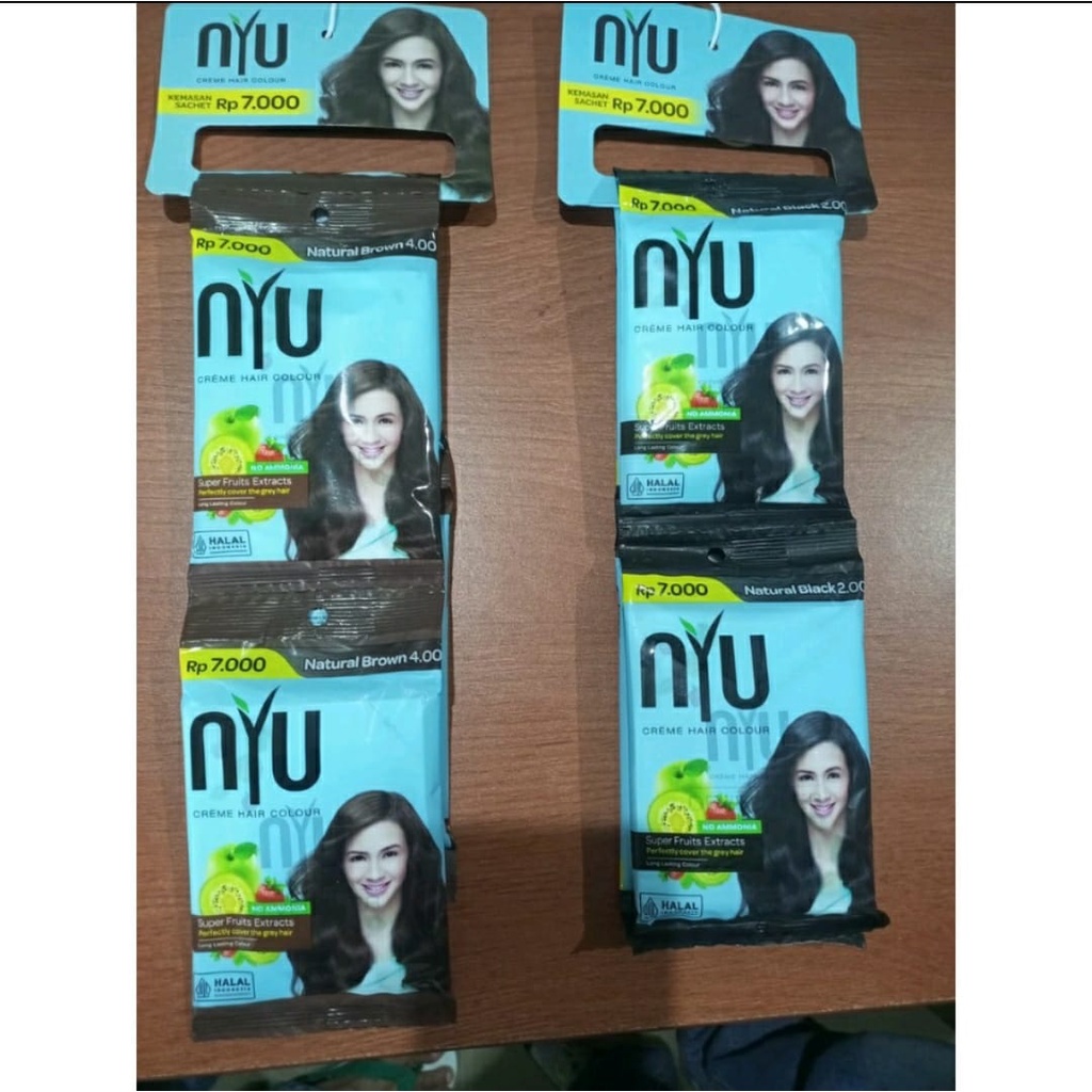 Nyu Creme Hair Colour Sachet / Hair Color Pewarna Rambut / Cat Rambut