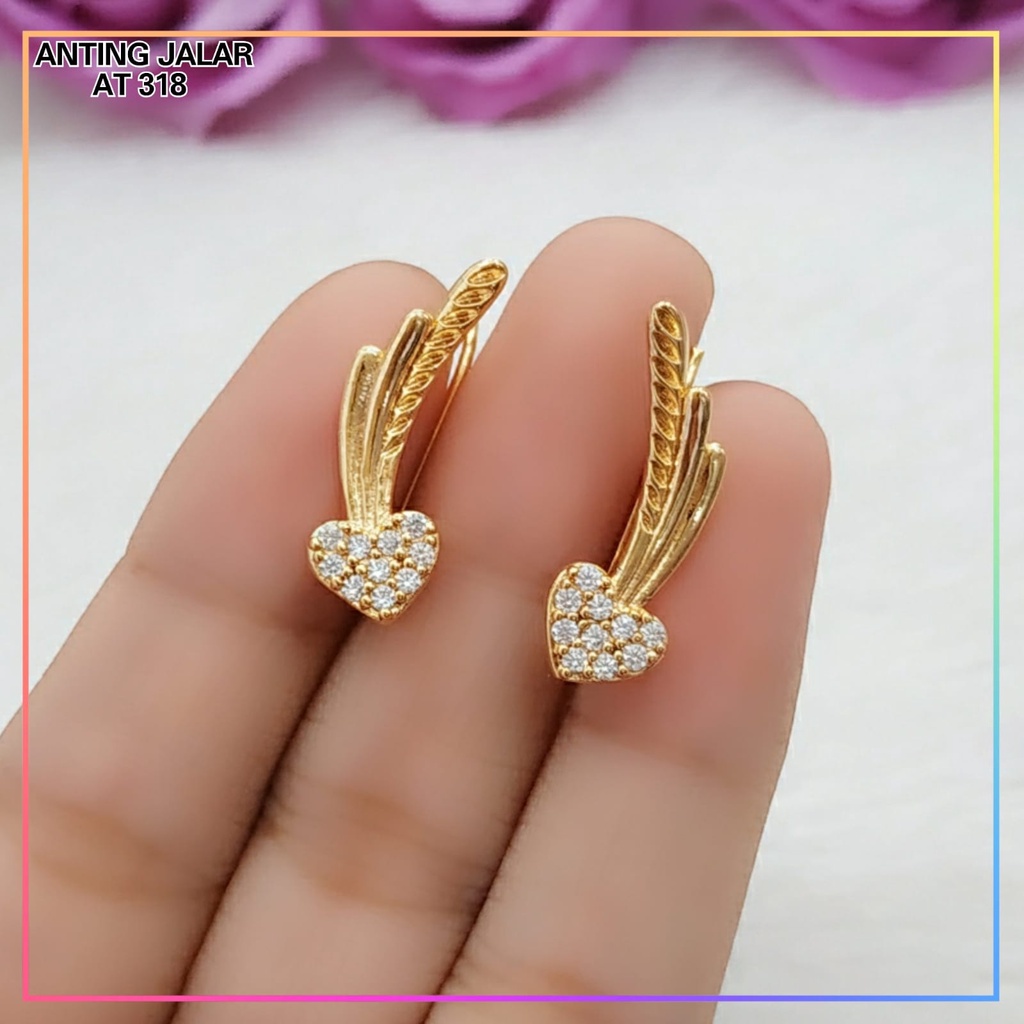 Anting xuping anting dewasa jalar love permata lapis emas gold AT 318