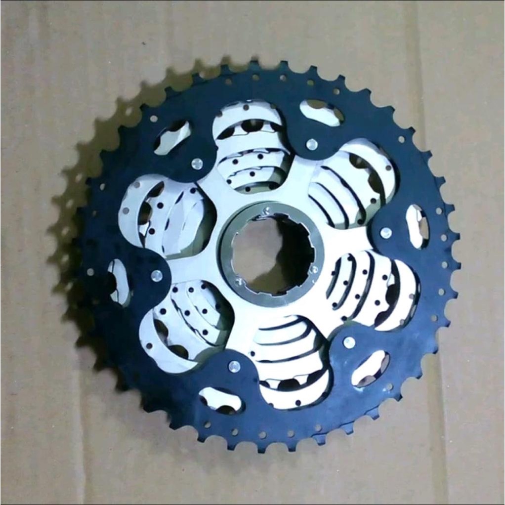 TERMURAH!!! Sprocket Sepeda 9 Speed Cassete 11-40T / RAZE Silver / Realpict