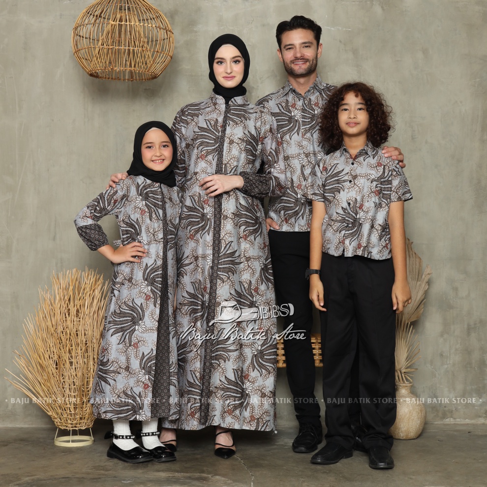 Sarimbit Keluarga 2023 Lebaran New Cardiy Series Batik Couple keluarga Terbaru Pasangan Ayah Ibu Dan