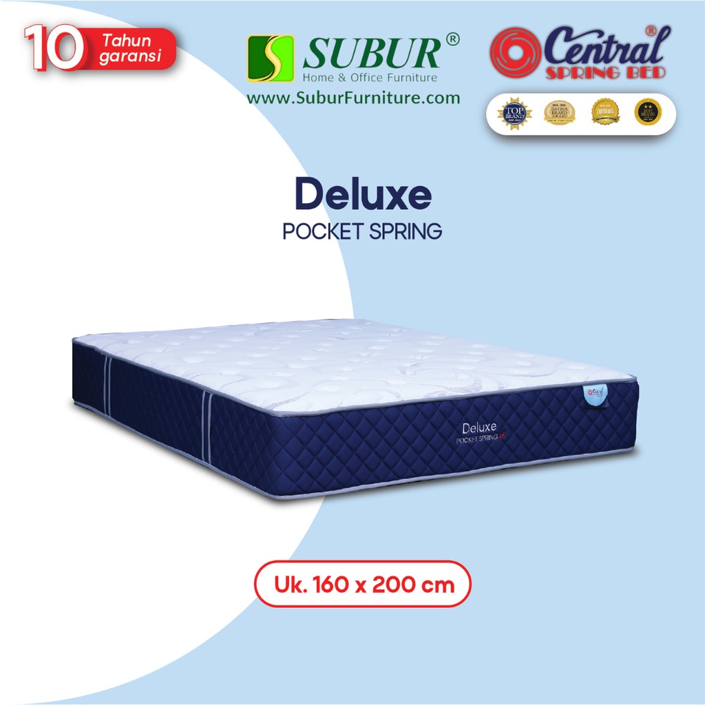 Central Kasur Mattress Deluxe Pocket Ukuran 160 x 200