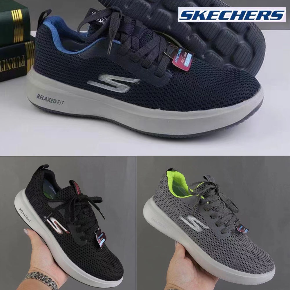 Sepatu SKECHERS kasual/ casual sepatu pria hitam  /slip on cowok rajut pria shoes