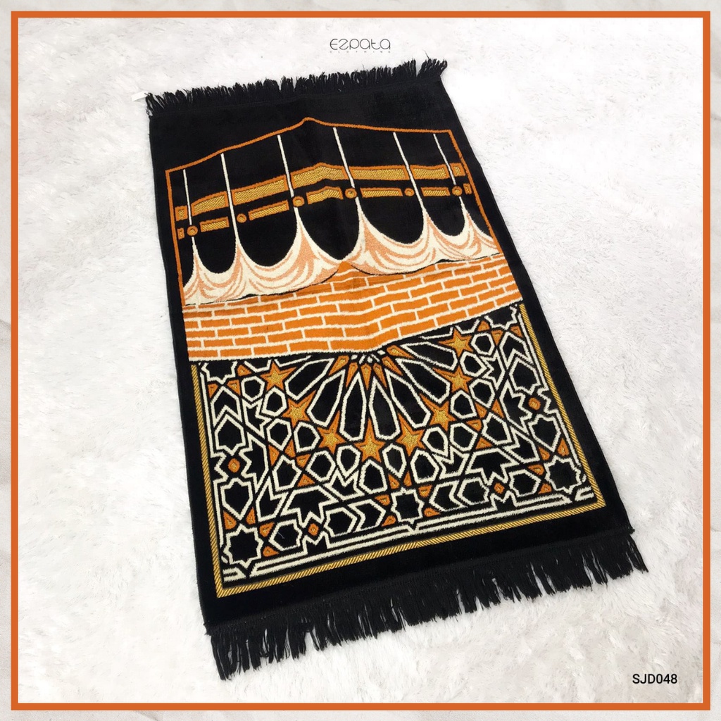 Ezpata Sajadah Turki Besar Dewasa 105x66cm Hitam Motif Kabah Arabian Mostaqbal Kualitas Terbaik Termurah Terbaru 2023