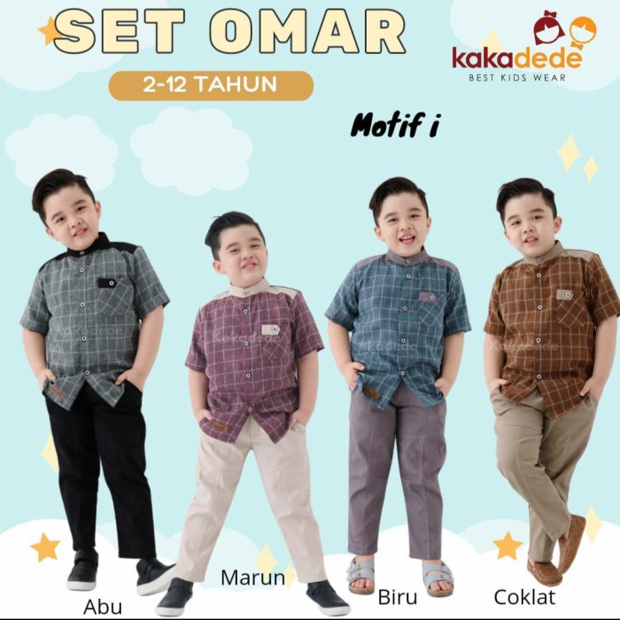Set Koko anak laki, Omar set by Kakadede, sz 3-12T