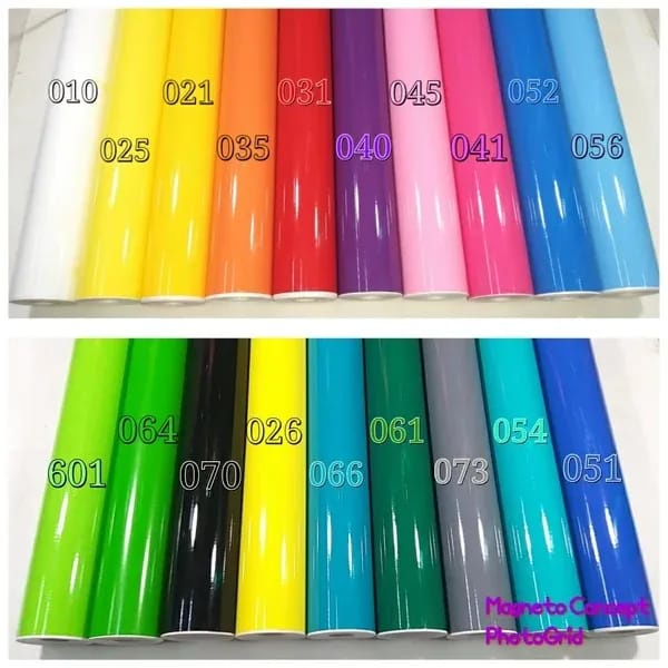 Sticker motor warna glosy mengkilat/skotlet polos berwarna mengkilap superglosy 50cm x45cm
