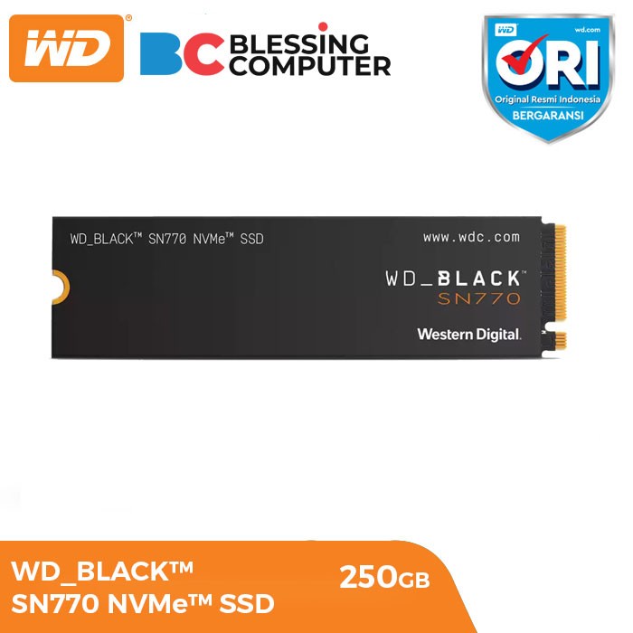 SSD WD BLACK 250GB SN770 NVME M.2 2280 Gen4 4.000 Mb/s WDS250G3X0E