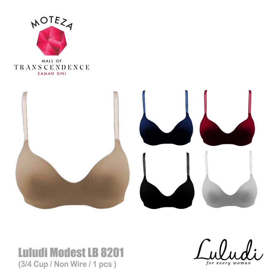 Luludi Bra Modest - LBF 8201 - 3/4 cup - Non Wire (Tanpa Kawat) Warna