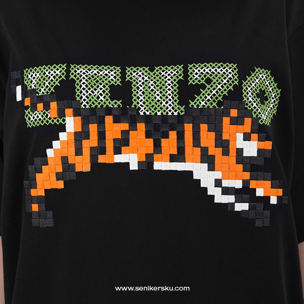 Kenzo Tiger Pixel Green Black Tee