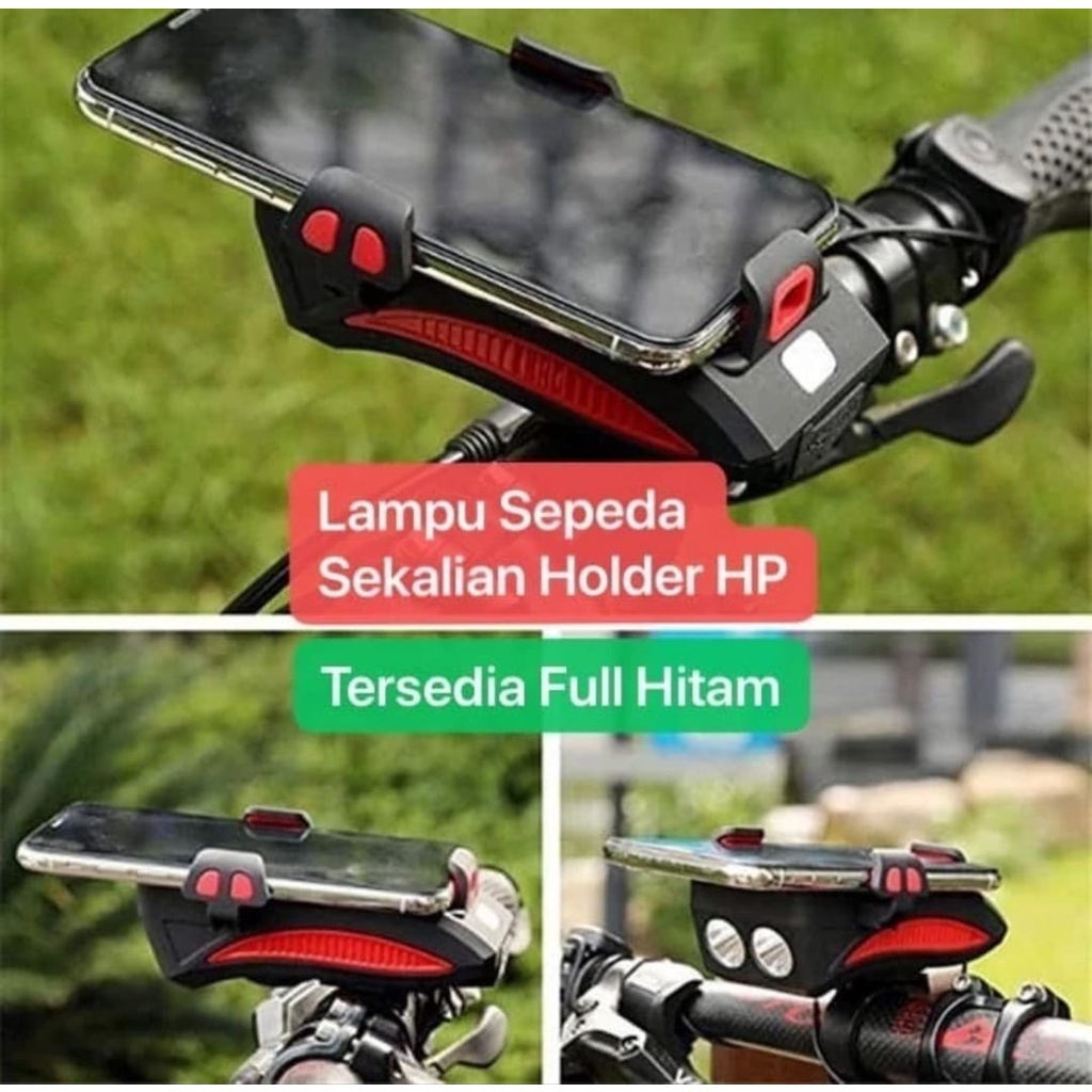 Lampu SENTER Light Lamp FlashLight Bike Bicycle &amp; Klakson Bell