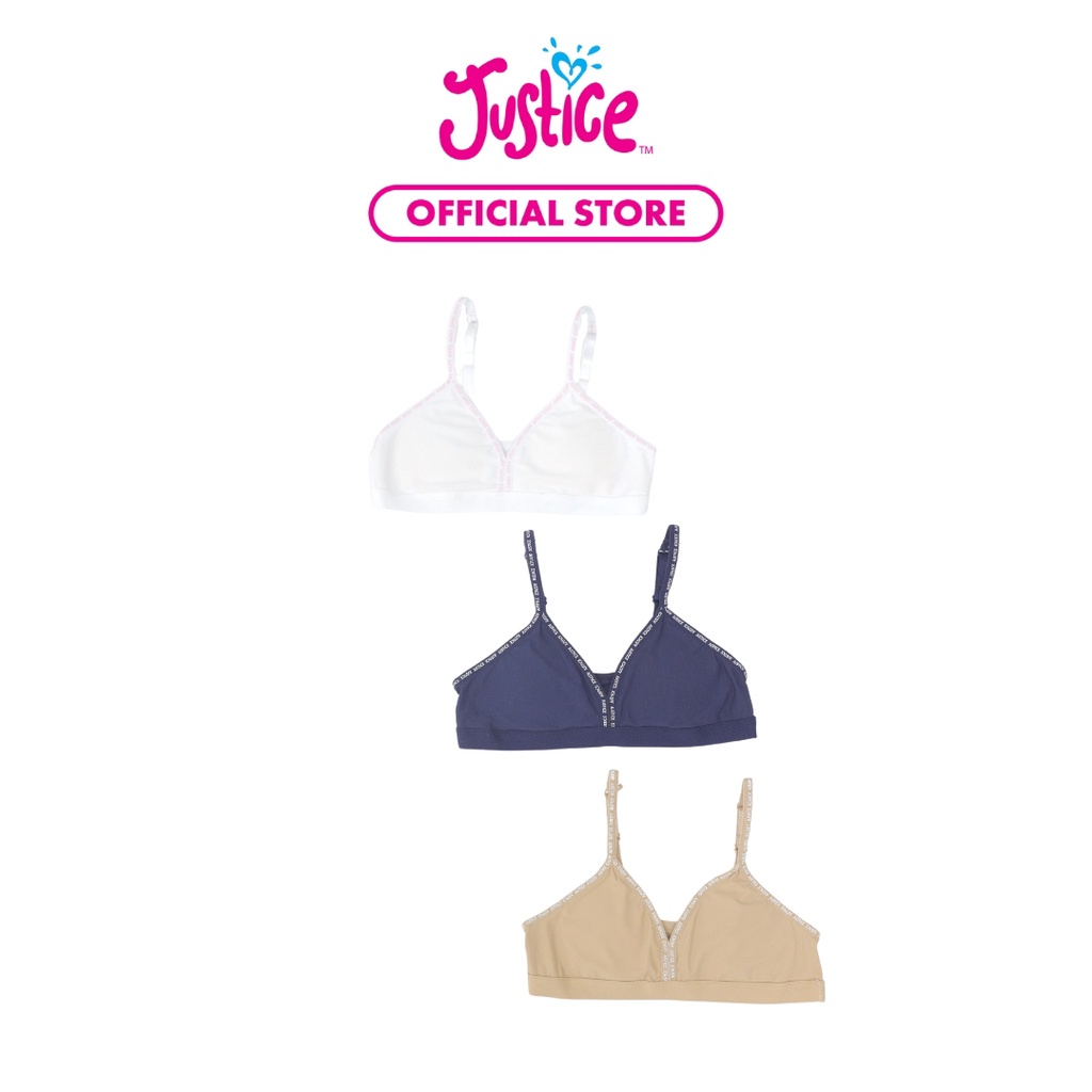 Justice Girls 3 Pack Core Bras - Miniset Anak Perempuan
