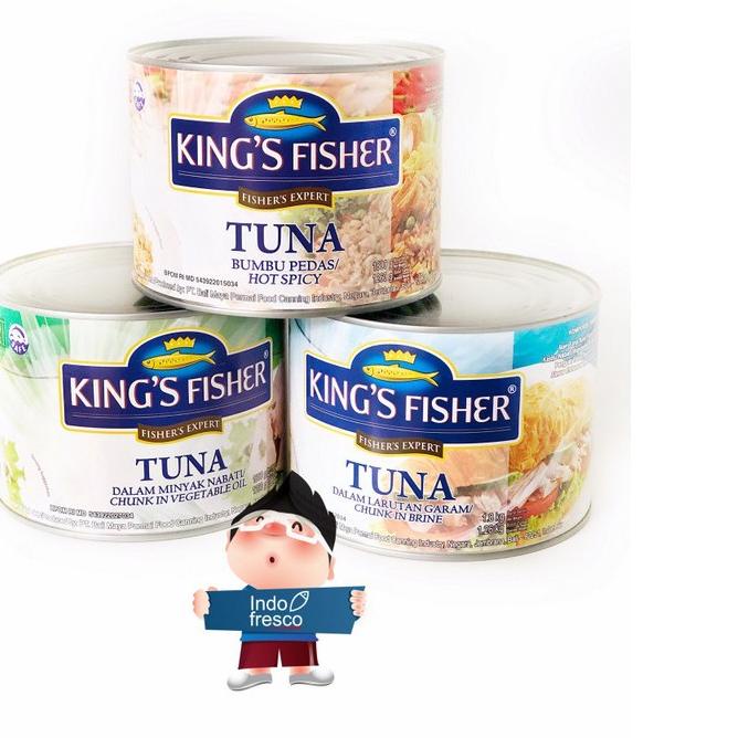 

☇ King's Fisher Tuna In Canned- Daging Tuna Kaleng 1800g ◌