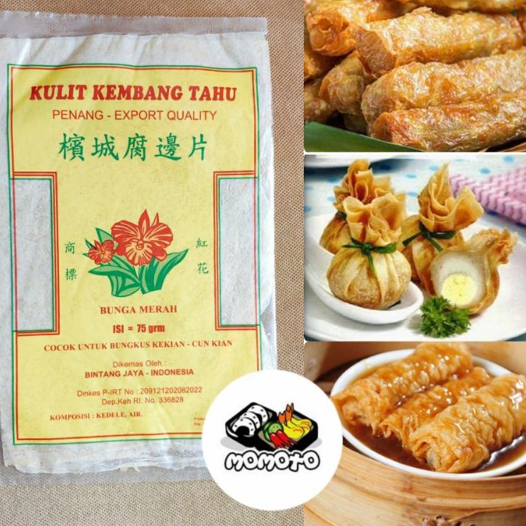 

Ready Stok Kulit Kembang Tahu Cap Bunga Merah Mawar Penang Dimsum Kekian Hekeng