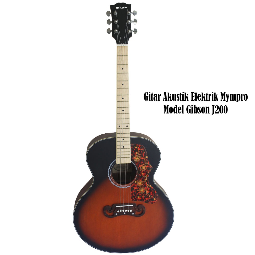 Gitar Akustik Gibson Jumbo Double Run Neck Utuh ISTIMEWA