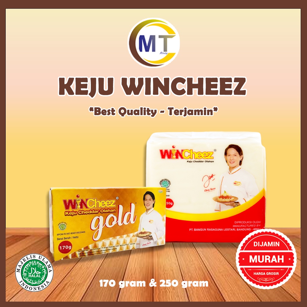 

Keju WinCheez 170 gram & 250 gram Keju Cheddar Olahan Batangan Mudah Di Parut