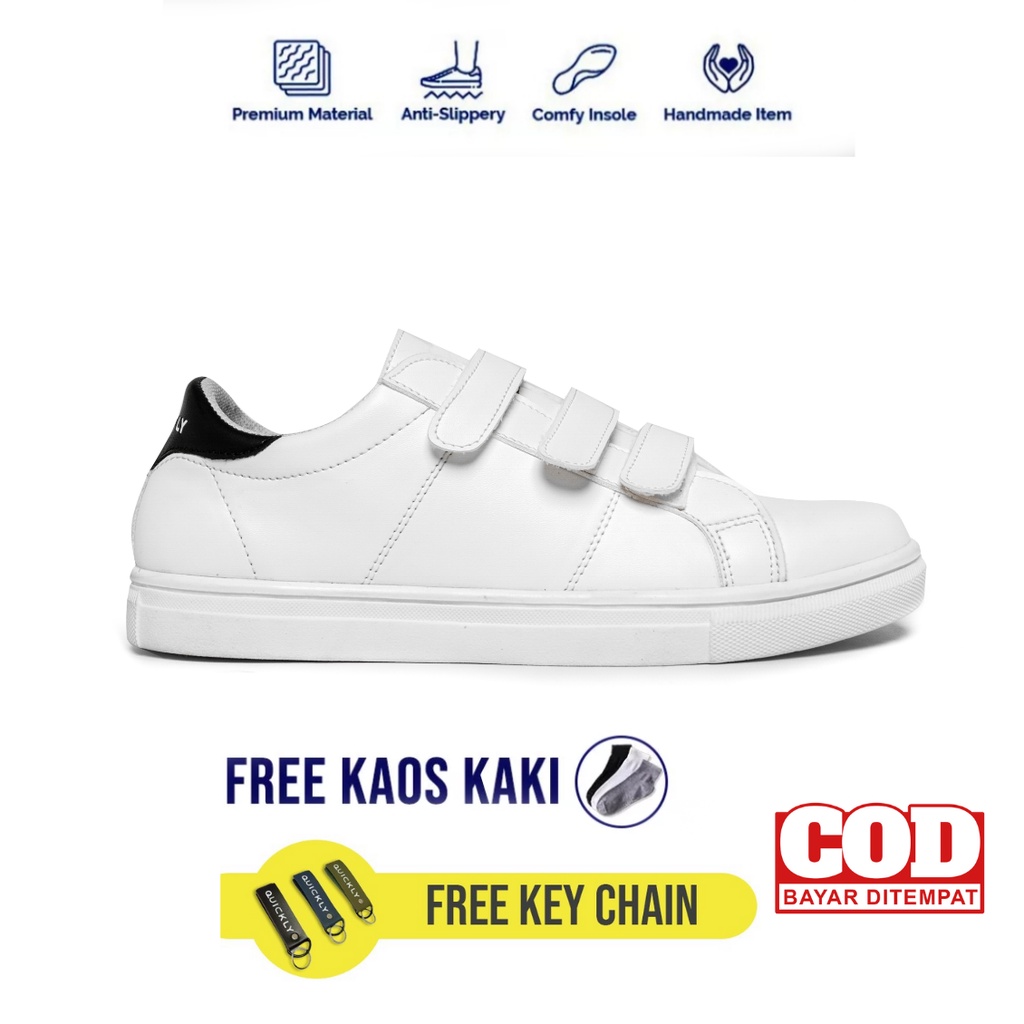 Sepatu Sneakers Pria Tanpa Tali Sepatu Kets Premium Sepatu Kasual Norton White - Quickly x juli_stor