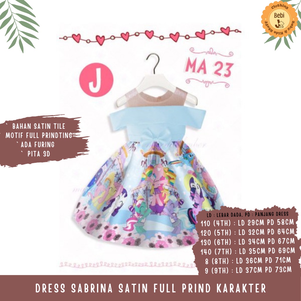 DRESS SABRINA SATIN FULL PRIND KARAKTER SZ 4TH-8TH
