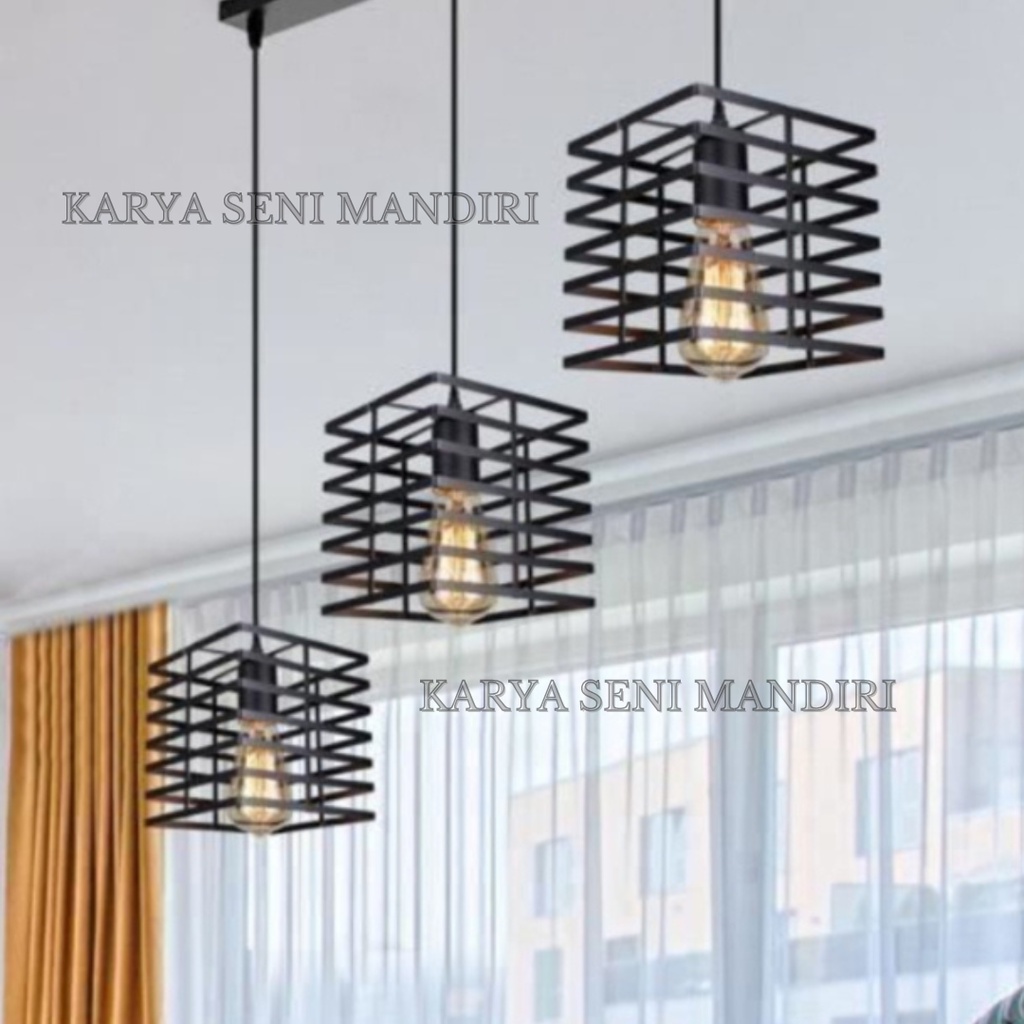 lampu hias gantung dudukan plafon cabang panjang